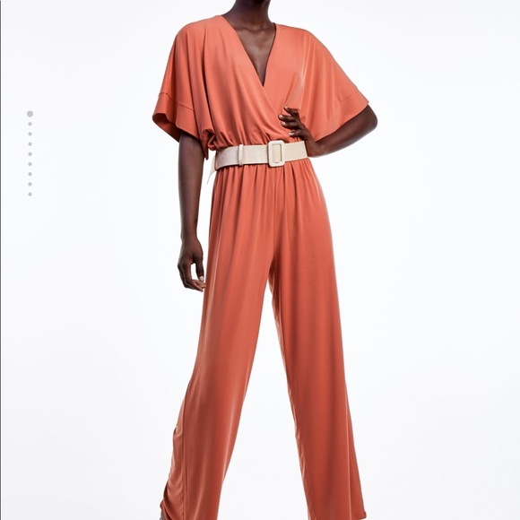 Zara belted jumpsuit flash sale - Picture 2 of 8